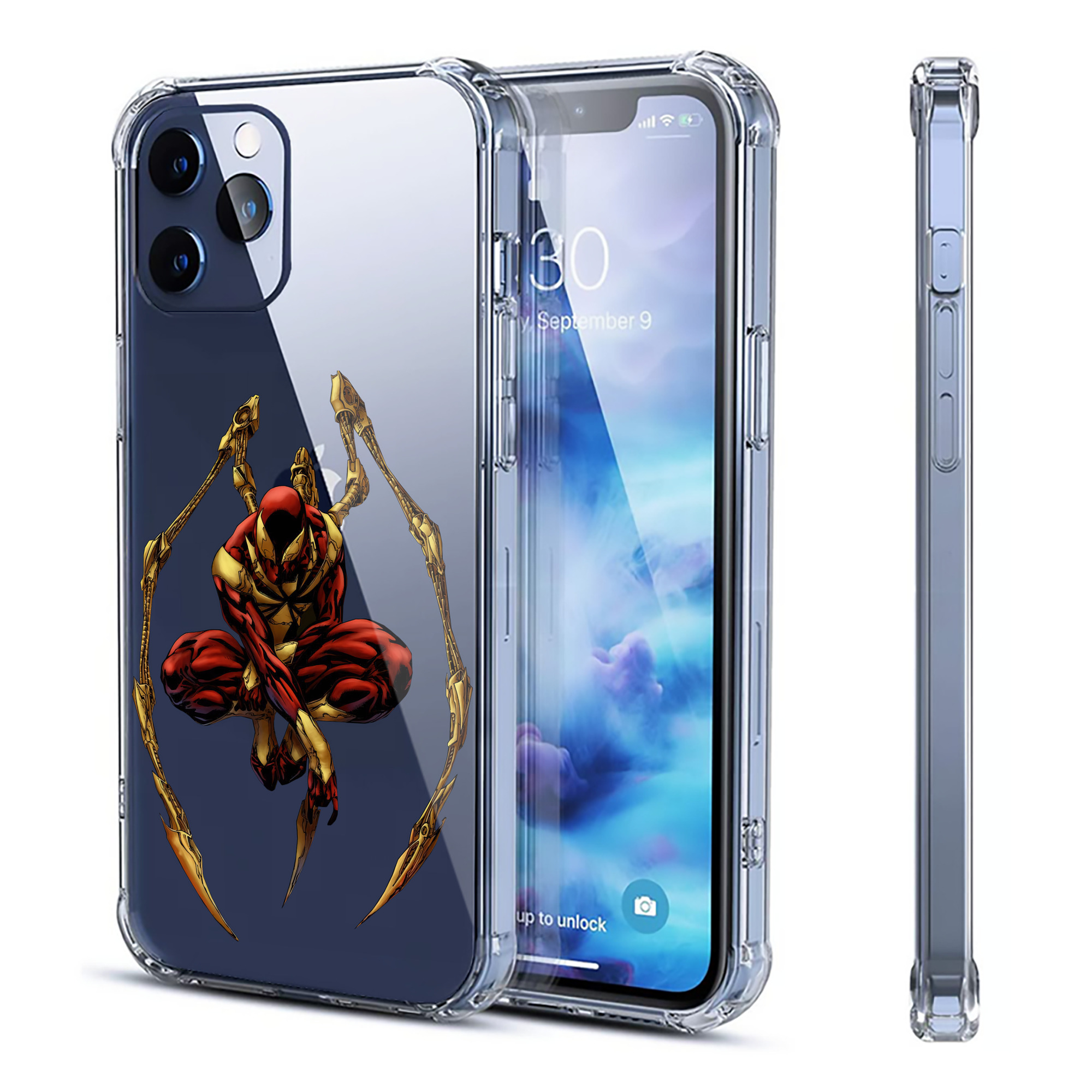 （画像用） Spider Man スパイダーマン 【iPhone 12シリーズ対応】透明スマホケース（クリアソフトケース）